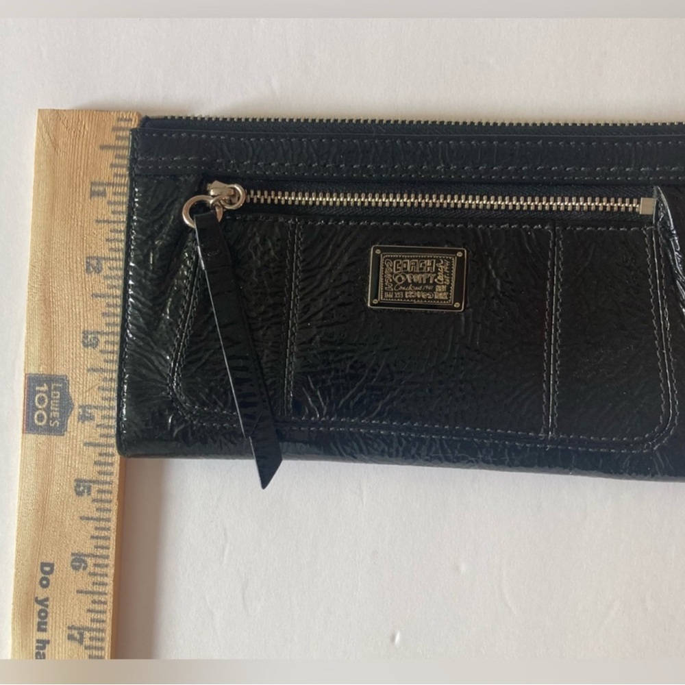 Coach Patent Black Leather Wristlet - Picture 8 of 8